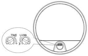 Top Light - LED vonkajšie nástenné svietidlo so senzorom BARI LED/15W/230V IP54