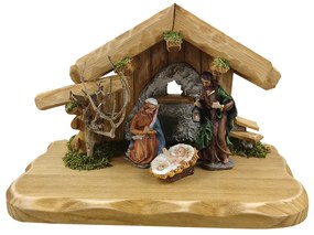 AMADEA Drevený betlehem BEZ FIGUREK 23 cm, český výrobok