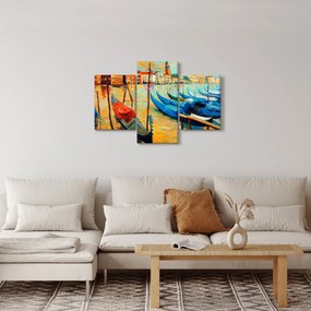 Obraz - Prístav v Benátkach (90x60 cm)