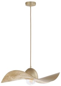 Luster na lanku KAPELLO 1xE27/60W/230V pr. 55 cm zlatá