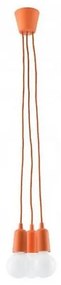 Luster na lanku DIEGO 3xE27/60W/230V oranžová