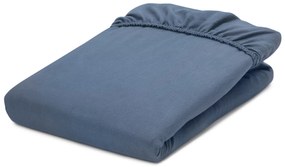 Napínacie prestieradlo z biber bavlny, nadmerná veľkosť, modré