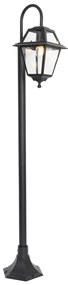 Klasická vonkajšia lampa čierna 135 cm IP44 - Berta