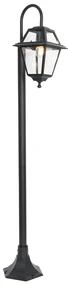 Klasická vonkajšia lampa čierna 135 cm IP44 - Berta