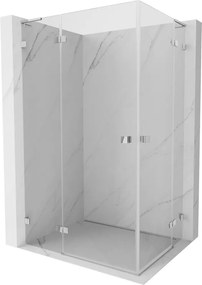 Mexen Lunar, L Duo sklápací sprchový kút 110 x 85 cm, 8mm číre sklo, chrómový profil, 834L-110L-085P-01-00