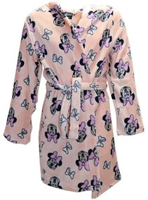 Detský / dievčenský župan s kapucňou Minnie Mouse - Disney - broskyňovo oranžový, 110 / 116
