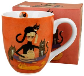 Porcelánový hrnček XXL Cindy And Cats 1000 ml