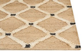 Jutový koberec 160 x 230 cm béžový KALEKOY Beliani