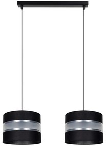 Luster na lanku CORAL 2xE27/60W/230V čierna