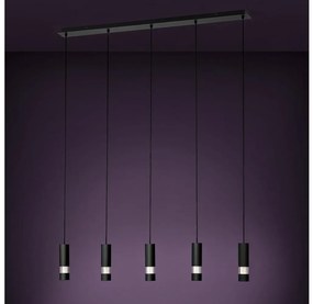 Eglo 39706 - LED Luster na lanku BERNABETA 5xGU10/4,6W/230V čierna