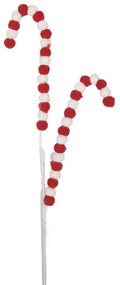 Bielo-červený vianočný zápich lízanky Candy - 13*1*60 cm