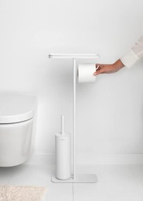 Stojan na toaletný papier a WC štetku MindSet s policou biely