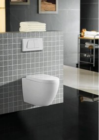 Mexen LENA Rimless, závesná WC misa so sedátkom pomaly-padajúcim SLIM, 48 x 36 cm, biela, 30224000