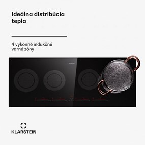 Klarstein Masterzone Slim Round, indukčná varná doska, max. 7200 W, vstavaná, 4 zóny