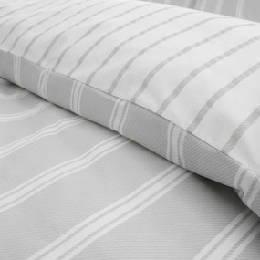 Sivé bavlnené obliečky na dvojlôžko 200x200 cm Ashford Stripe – Bianca