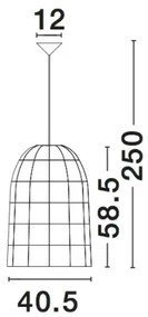 Drevený luster Aurora 40.5 ratan