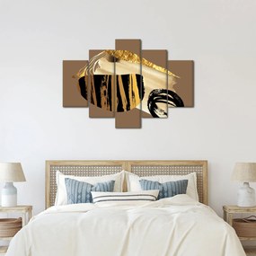 Obraz - Abstrakcia golden brown N⁰2 (150x105 cm)