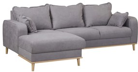 Sivá rohová pohovka (ľavý roh) Beata - Ropez