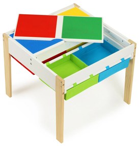 EcoToys Drevená zostava detského nábytku - stôl + 2 stoličky