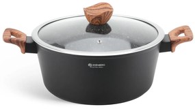 Sada 15 hrncov - matná čierna/drevo