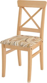 Poťah na stoličku Ingolf s čalúneným sedadlom farba produktu béžová látka zapletaná, vzorované