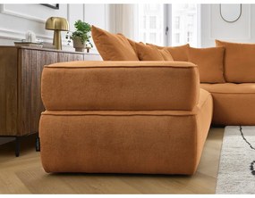 Ženilková rohová pohovka v horčicovej farbe (pravý roh/do L) Whesley – Bobochic Paris