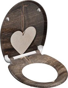 Eisl Sanitär WC sedadlo Duroplast Soft Close Wood Heart 82377