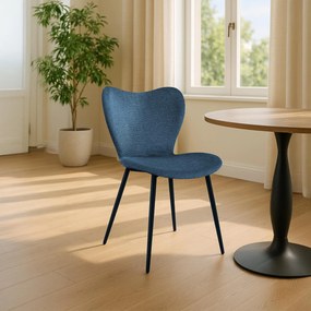 Jedálenská stolička Maika látka - modrá