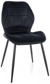 Stolička Jake Velvet čierna