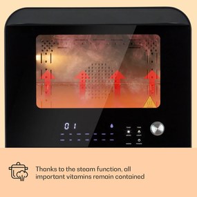 Klarstein Vita Pro, teplovzdušná fritéza s varením v pare, 2450 W, 18 l, 14 programov, 800 ml nádrž na vodu