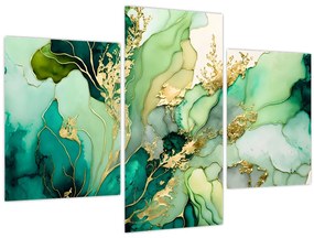 Obraz - Zelená abstrakcia (90x60 cm)