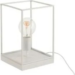 Stolní lampa z bílého kovového rámu Tilde S - Ø 20,5*30,5 cm