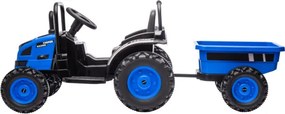 Elektrický traktor s prívesom Farmer modrý