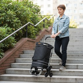 Jurhan Nákupná taška na kolieskach do schodov COMFORT, 50l,  čierna
