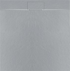 Rea Bazalt, sprchová vanička 90x90x2,5 cm + nízky sifón, šedá, REA-K4105
