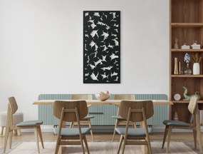 drevko Drevený obraz Javorové listy Rozmer obrazu: 44,5 x 22,5 cm, Farba dekorácie: Čierna