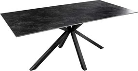 Keramický jedálenský stôl Fabrico 160 cm antracitový