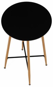 Kondela Barový stôl, čierna/dub, priemer 60 cm, IMAM