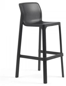 NET STOOL záhradná barová stolička bez podrúčok bianco