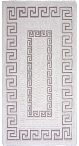 Sivo-béžový bavlnený koberec Vitaus Versace, 80 × 200 cm