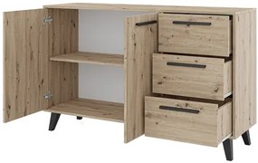 Komoda Keiko 2D3S (dub artisan). Vlastná spoľahlivá doprava až k Vám domov. 1122386