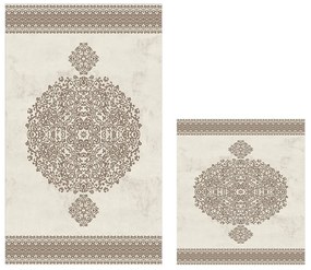 Súprava 2 kusov kúpeľňových predložiek Orientálny Kráľ béžová