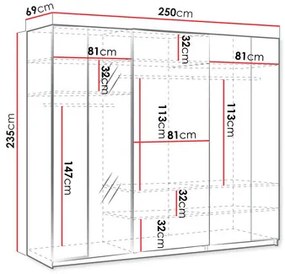 Šatníková skriňa Linordia Maxi MX6 (biela). Vlastná spoľahlivá doprava až k Vám domov. 1122585