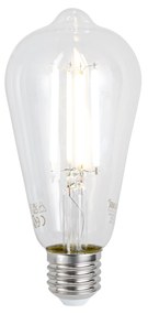 E27 Stmievateľná LED žiarovka ST64 číra 7W 806lm 2700-6500K