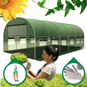 Veľký zosilnený záhradný fóliovník PRÉMIUM 3 x 6 m + DARČEK