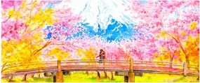 Obraz - Maľovaný pár, aquarel (120x50 cm)