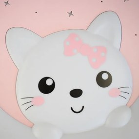 LED Detské stropné svietidlo MOONCAT LED/34W/230V ružová