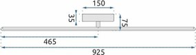 Toolight - LED nástenná kúpeľnová lampa nad zrkadlo 92cm 12W 640lm APP583-1W, čierna, OSW-09754