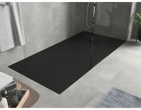 Mexen Hugo, obdĺžniková sprchová vanička SMC 180 x 90 cm, čierna, čierna krytka, 42709018-B