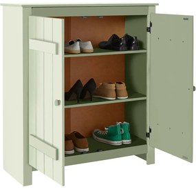 Svetlozelená skrinka z borovicového dreva 100x110 cm Bertram – Støraa